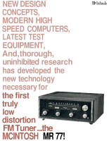 McIntosh MR-77 - Brochure 